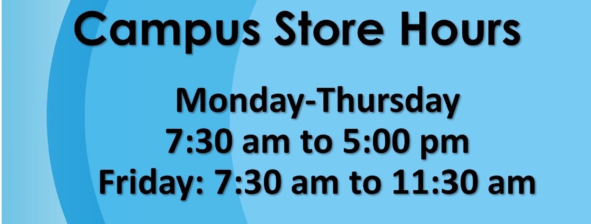 text: Coon Rapids Store Hours. Monday through Thursday 8 a m to 4:30 p m. Friday 8 a m to 11 a m
